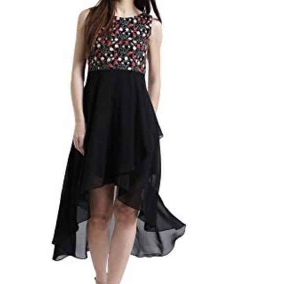 Zink London embroidered asymmetrical hem dress - Picture 1 of 8